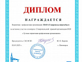 Профсоюзная организация ПАО «Ставропольэнергосбыт» вновь среди лучших  энергокомпаний России