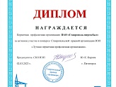 Профсоюзная организация ПАО «Ставропольэнергосбыт» вновь среди лучших  энергокомпаний России